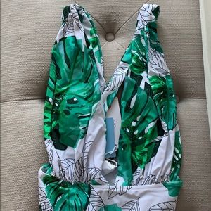 Cute tropical sexy one piece